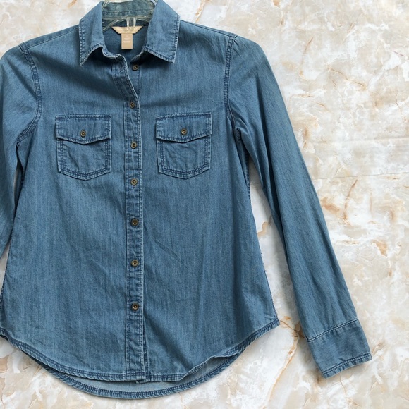 BANANA REPUBLIC JEANS BLOUSE SIZE XS - Picture 2 of 8